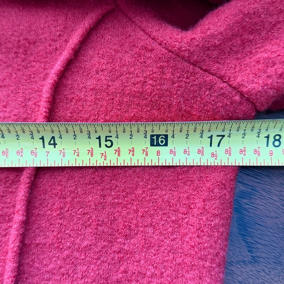 HWR Anthropologie Herlev 100% Boiled Wool Poppy Sweater Coat Oversized Collar - Picture 6 of 7